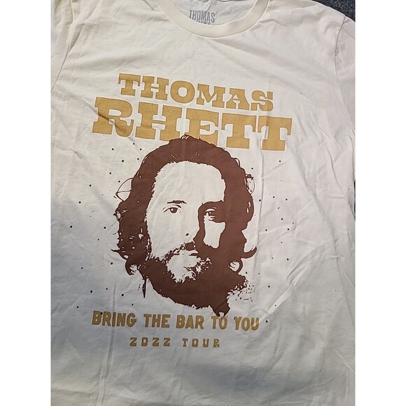 Thomas Rhett Women's Large Beige Short Sleeve Tee Band Concert Tour Top 2022 - Picture 2 of 5